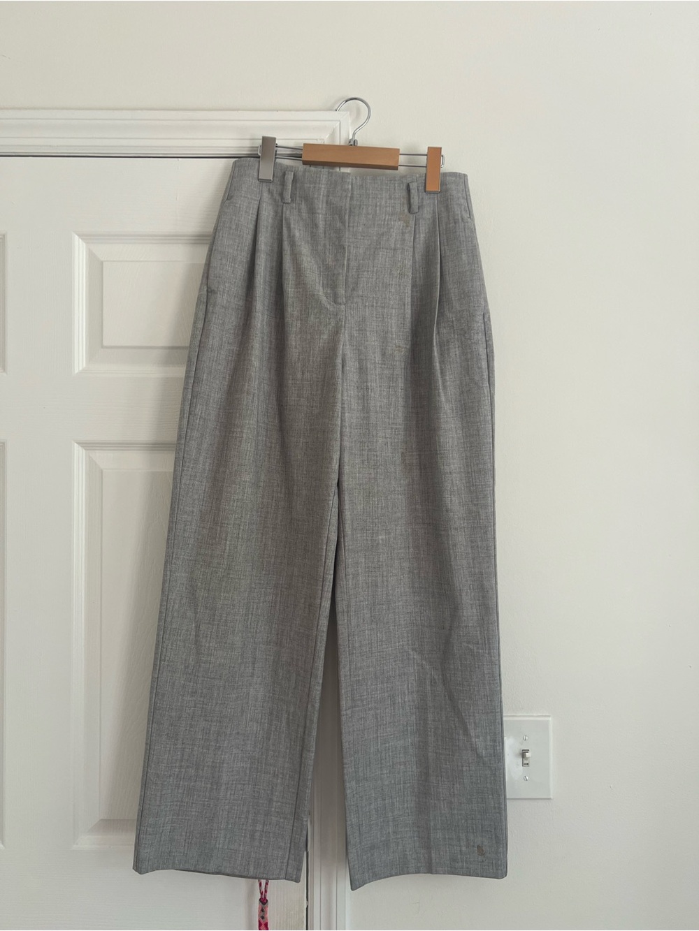 ZARA Gray Wide-Leg Trousers